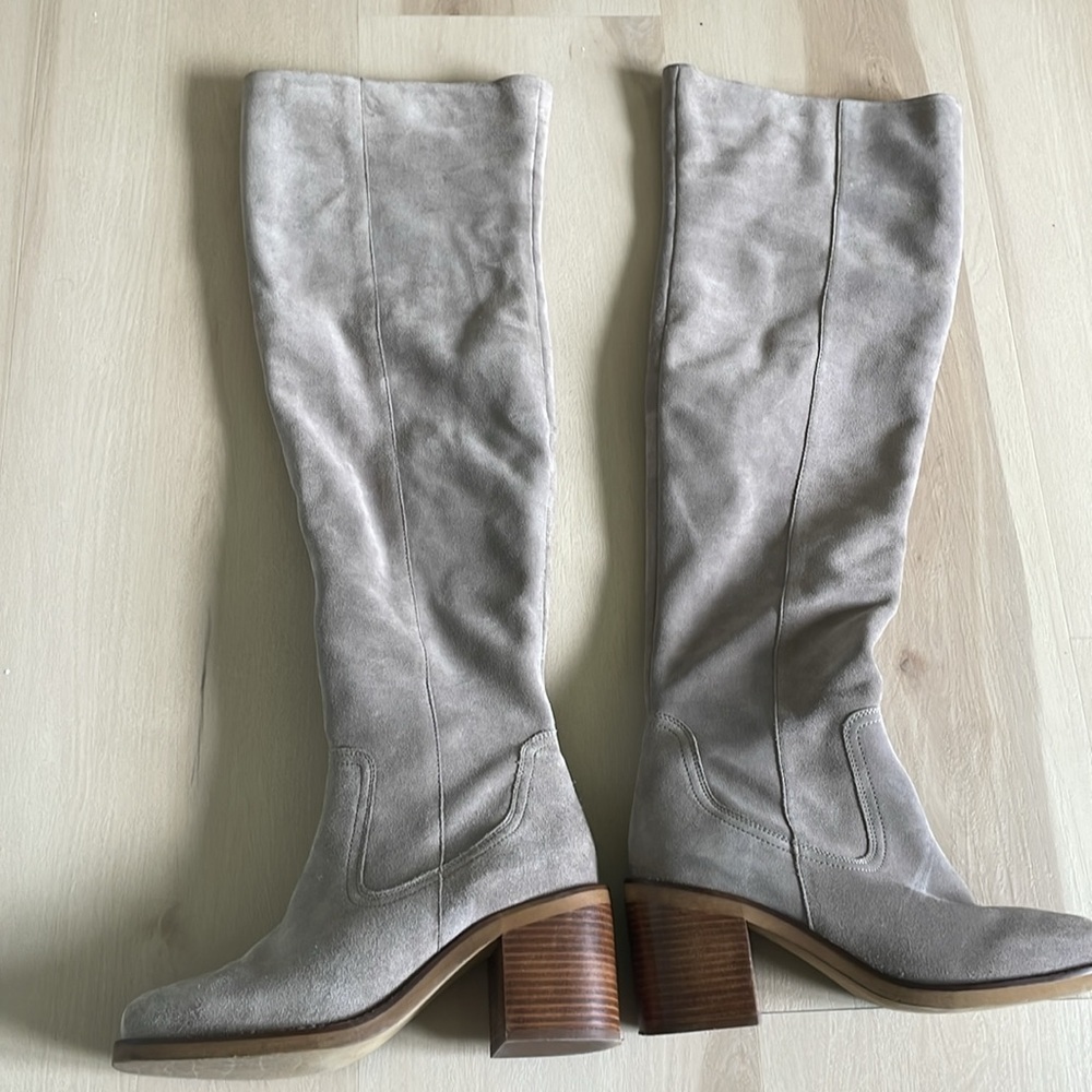 Seychelles Anthropologie taupe Overheard Suede Over-The-Knee Boot - Picture 15 of 16